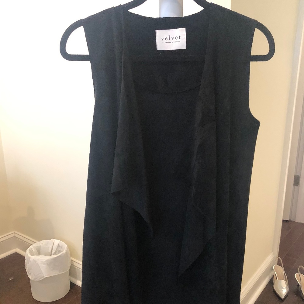 Never Worn - Velvet Black Suede Vest